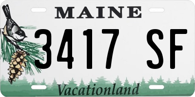 ME license plate 3417SF