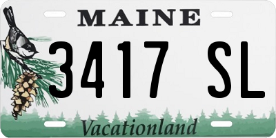 ME license plate 3417SL