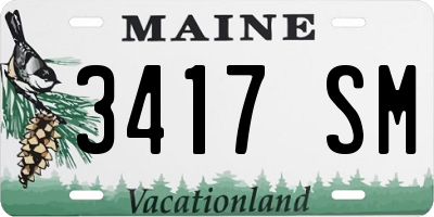 ME license plate 3417SM