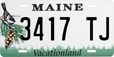 ME license plate 3417TJ