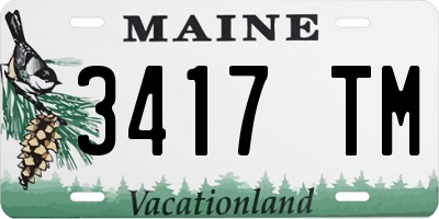ME license plate 3417TM