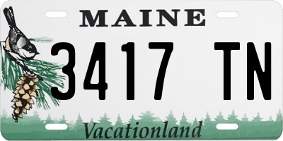 ME license plate 3417TN