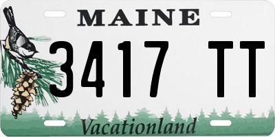 ME license plate 3417TT