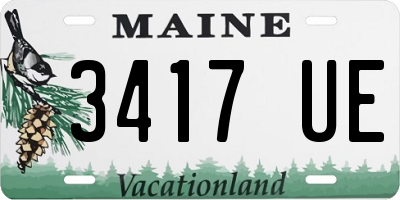 ME license plate 3417UE