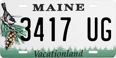 ME license plate 3417UG