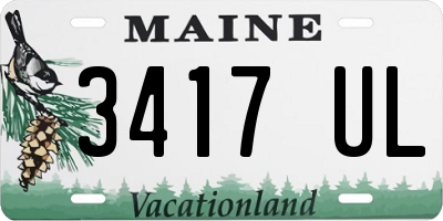 ME license plate 3417UL