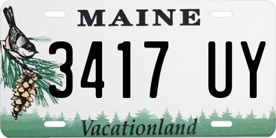 ME license plate 3417UY