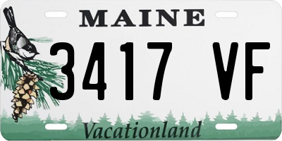 ME license plate 3417VF