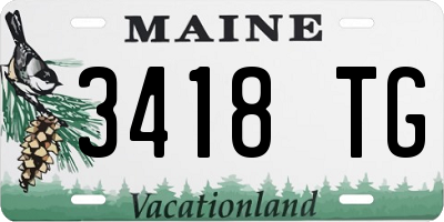 ME license plate 3418TG