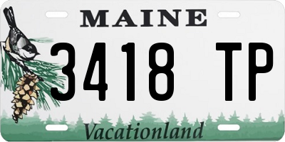 ME license plate 3418TP