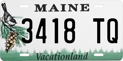 ME license plate 3418TQ