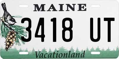 ME license plate 3418UT