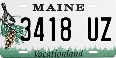 ME license plate 3418UZ