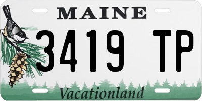 ME license plate 3419TP