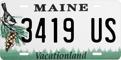 ME license plate 3419US