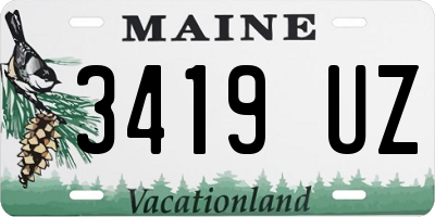 ME license plate 3419UZ