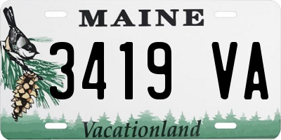 ME license plate 3419VA