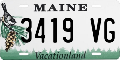 ME license plate 3419VG