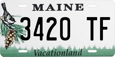 ME license plate 3420TF