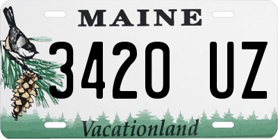 ME license plate 3420UZ