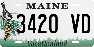ME license plate 3420VD