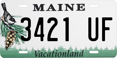 ME license plate 3421UF