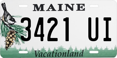 ME license plate 3421UI