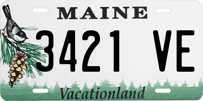 ME license plate 3421VE