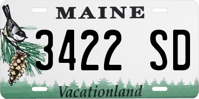 ME license plate 3422SD