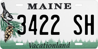ME license plate 3422SH