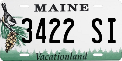 ME license plate 3422SI