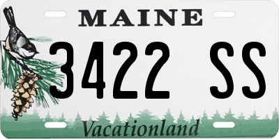 ME license plate 3422SS