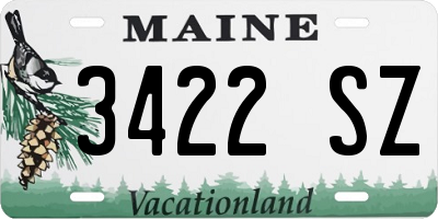 ME license plate 3422SZ