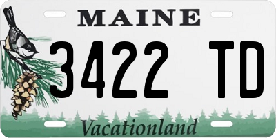 ME license plate 3422TD