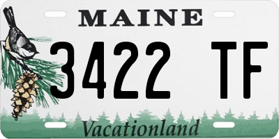 ME license plate 3422TF