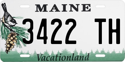 ME license plate 3422TH