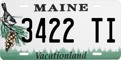 ME license plate 3422TI