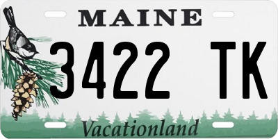 ME license plate 3422TK