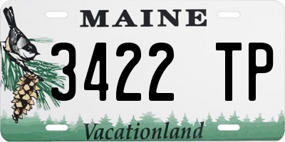 ME license plate 3422TP