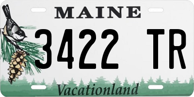 ME license plate 3422TR