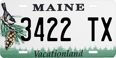 ME license plate 3422TX