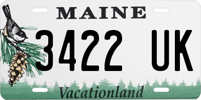 ME license plate 3422UK