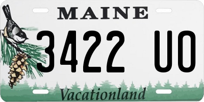 ME license plate 3422UO