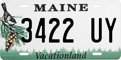 ME license plate 3422UY