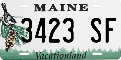 ME license plate 3423SF