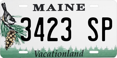 ME license plate 3423SP