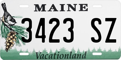 ME license plate 3423SZ