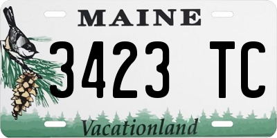 ME license plate 3423TC