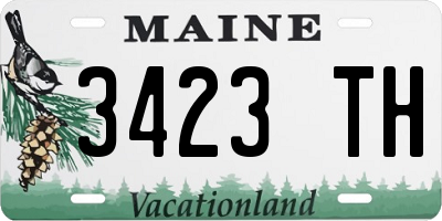 ME license plate 3423TH