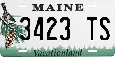 ME license plate 3423TS